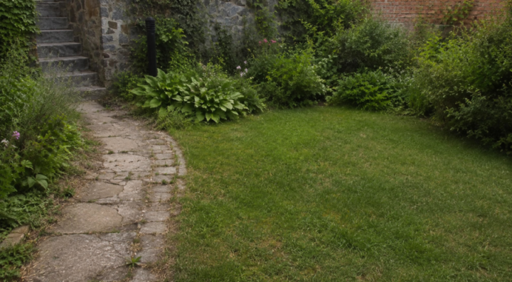 Example Landscaping front steps before